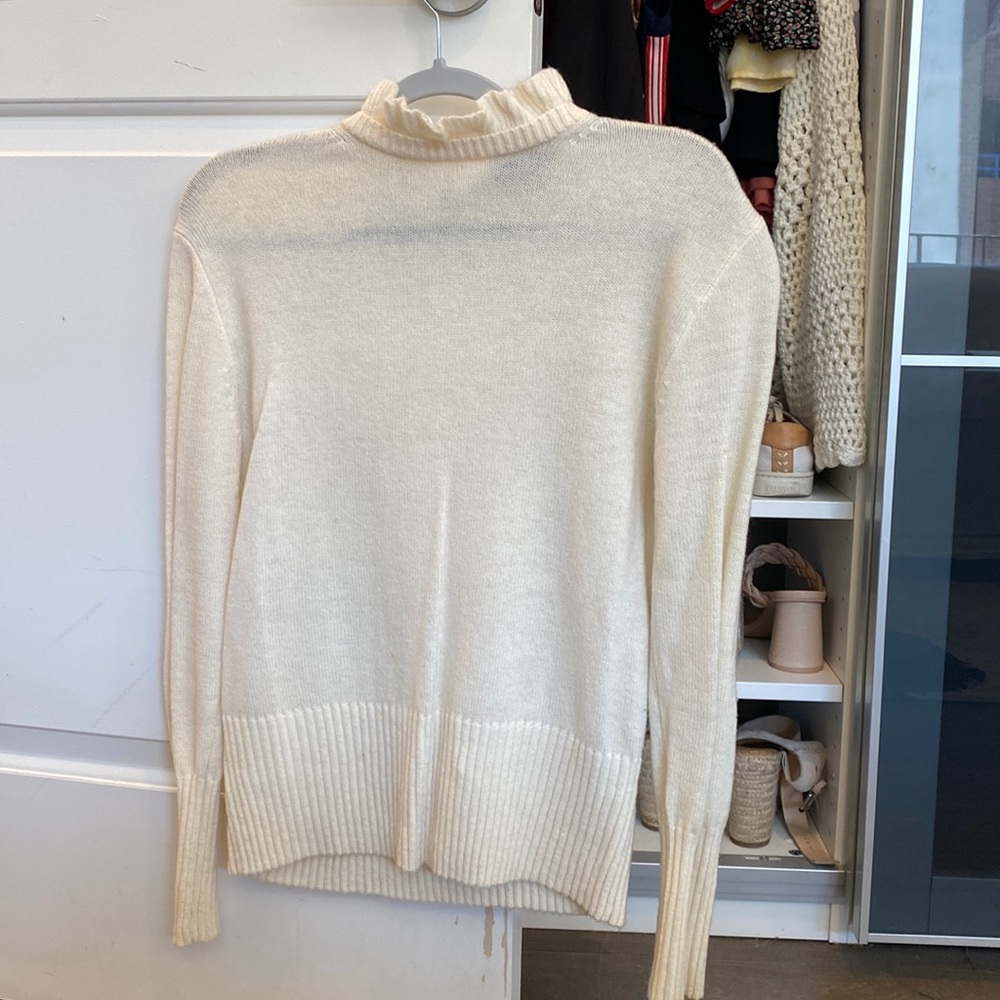 J. Crew beige turtleneck sweater